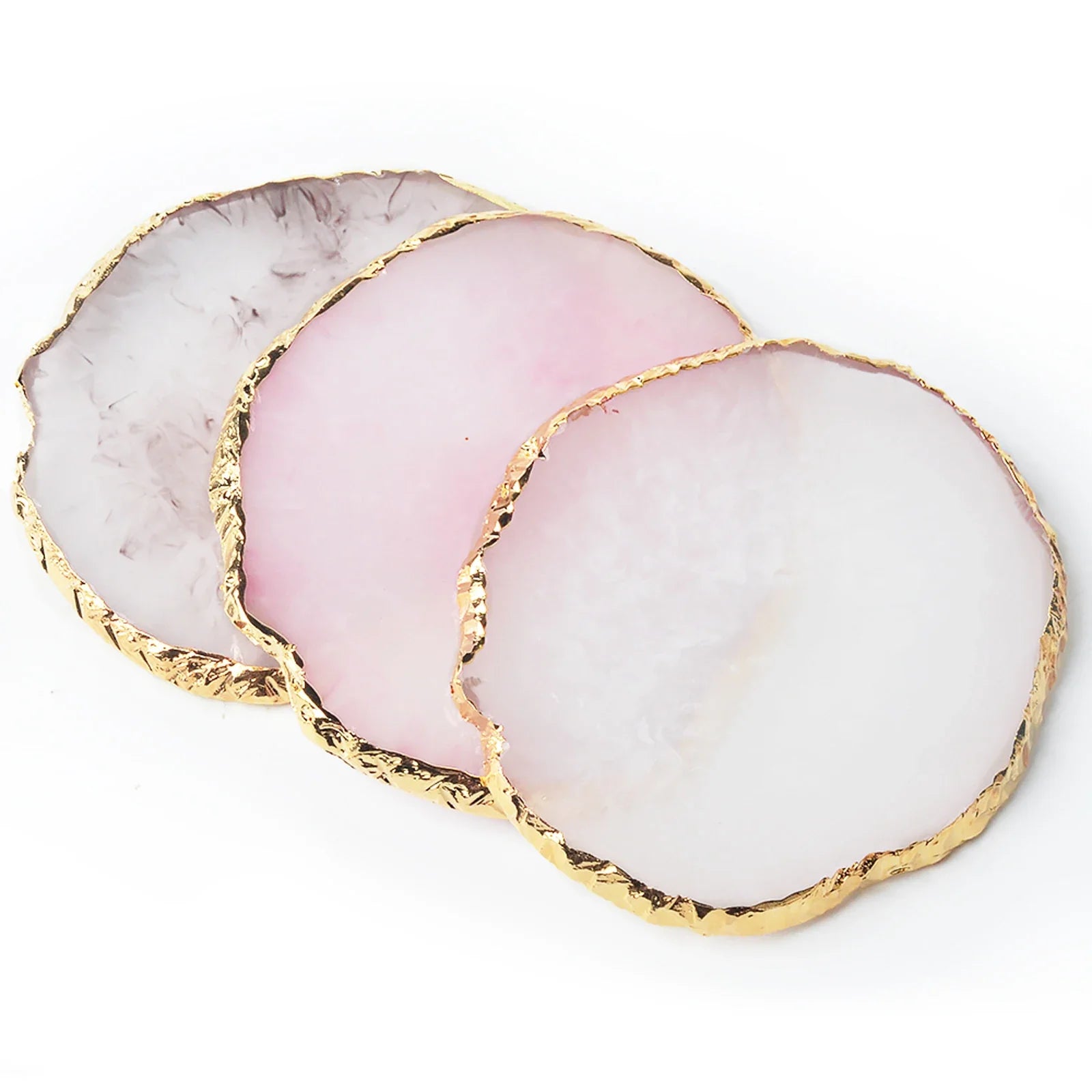 1PC Round Resin Agate Stone Nail Art Palette False Nail Tips Mixing Color Drawing Pallet Gel Polish Display Shelf Manicure Tool Tri Light Beauty