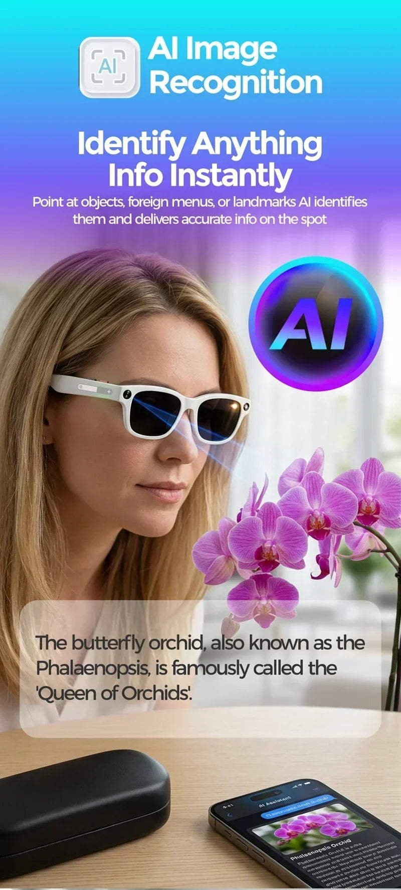 Lenovo AI Smart Glasses 8MP HD Camera 4K Shooting Image Conversation Translation Listening To Music Smart Glasses 2026 New Pi-Mart