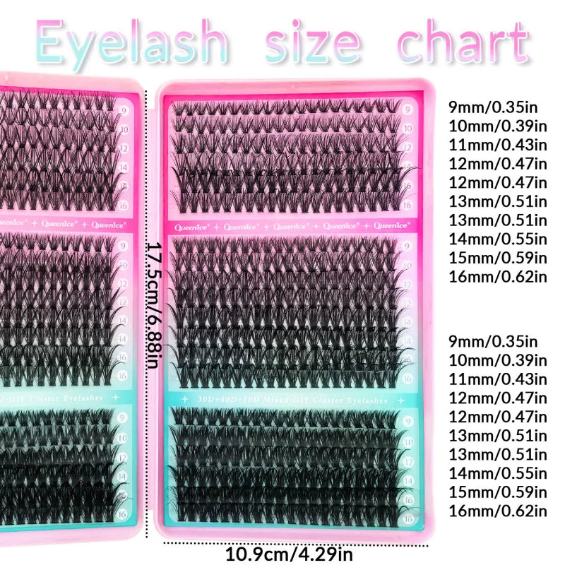 800pcs Cluster False Eyelash, Soft and Durable Design, Suitable for Daily Use, Natural, Everyday, and Voluminous Makeup Effect Pi-Mart