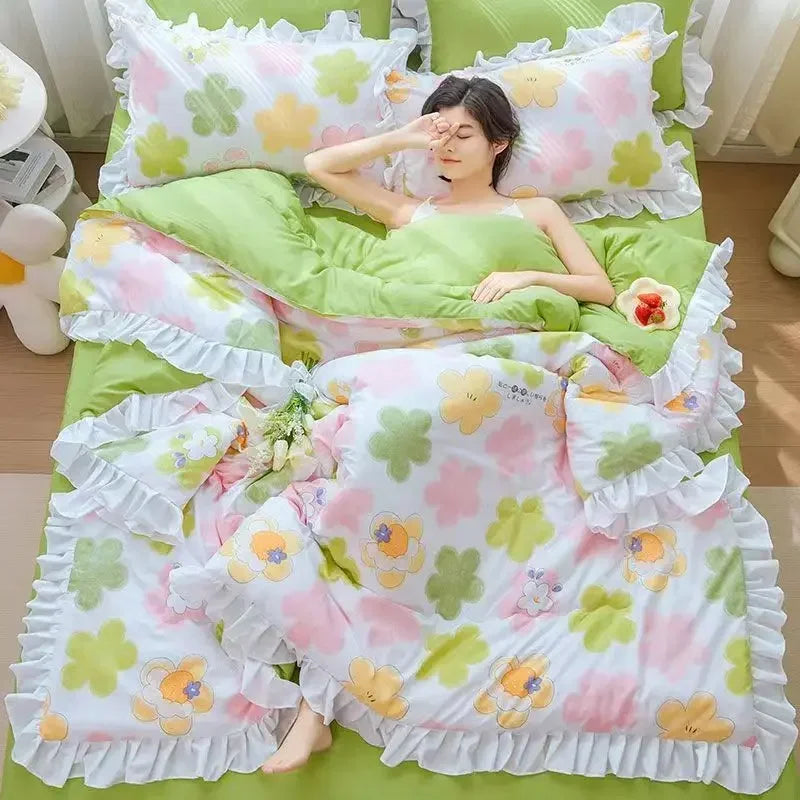 Summer Quilted Blanket Comforter Duvet Cover for Single Double Bed Air Condition Quilt Student Car Kids Adult Bed Cover Bedding Pi-Mart