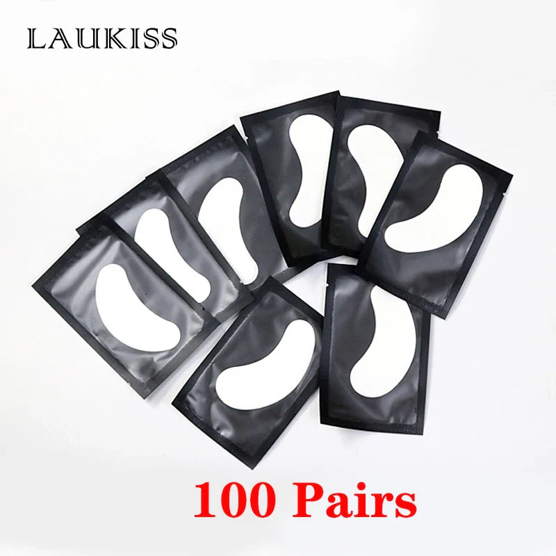 25/50/100Pairs Eye Patches Under Eyelash Pads for Building Paper Patches Lint Free Stickers for False Eyelashes LAUKISS LadyShow.Store