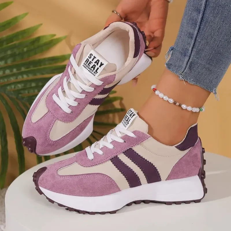 Women's Retro Sneakers Casual Running Shoes Fashion  Walking Shoes Lightweight Athletic Tennis Shoes for Ladies Pi-Mart