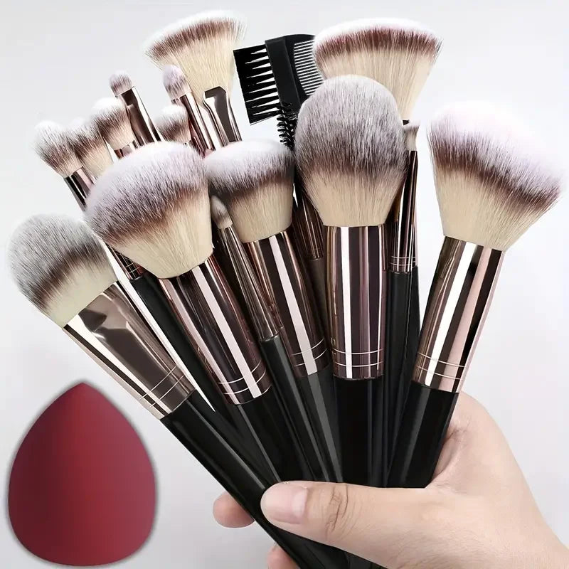 Professional 3/20PCS Makeup Brushes Set Soft Fluffy Eyeshadow Foundation Concealer Blending Blush Brush Kabuki Women Beauty Tool Tri Light Beauty