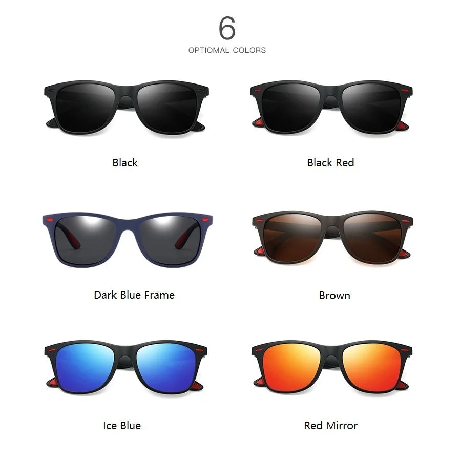 1-2-3PCS Fashion Vintage Square Unisex Driving Fishing Sunglasses Men Women Luxury Brand Designer Sun Glasses Anti-Glare Eyewear Pi-Mart