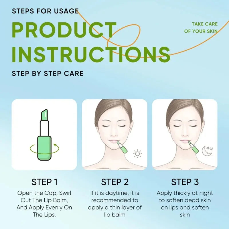 Lip Aloe Balm Nourishing, Refreshing, Hydrating and Moisturizing Preventing Cracking and Repairing Lips Gentle Non Irritating Pi-Mart