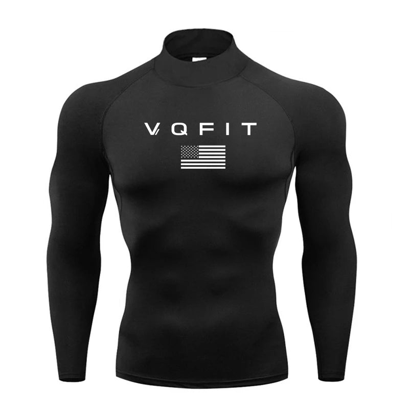 Mens Running T-shirts Autumn Fitness Long Sleeve Sport Shirt Jogging Gym Clothing Sportswear Quick Dry Compression T Shirts Pi-Mart