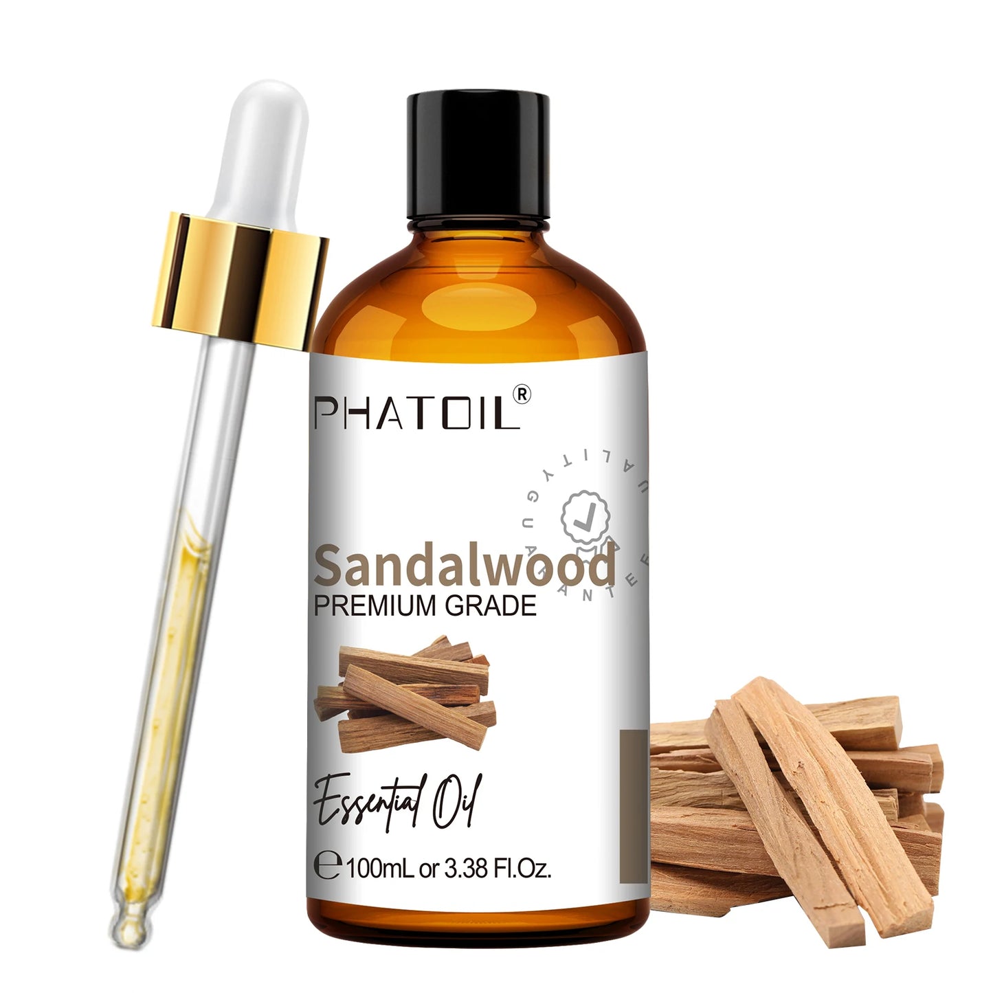 PHATOIL Natural Essential Oil for Diffuser Candle Making-100ml Sandalwood Eucalyptus Citronella Lavender Vanilla Essential Oils Pi-Mart