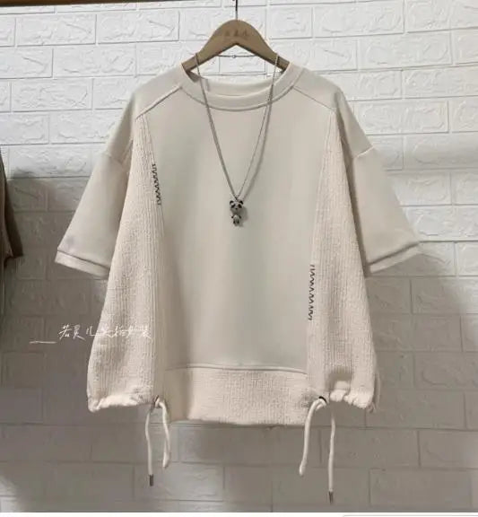 White Hoodie Women Long Sleeve Drawstring Casual Sweatshirts LadyShow.Store