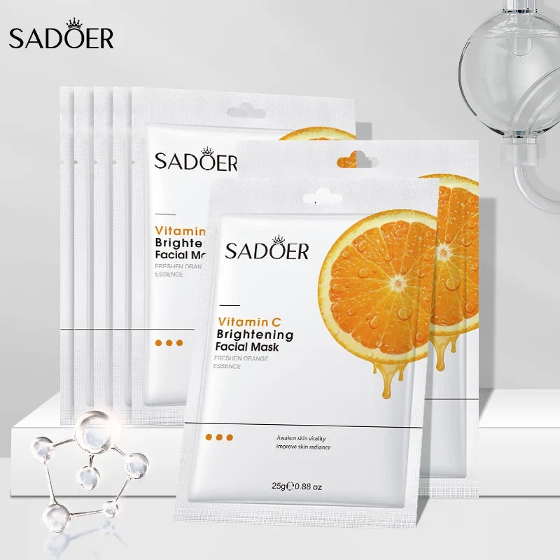 Vitamin C Facial Mask Remove Blackheads Shrink Pores Brightening Skin Soothing Moisturizing Korean Beauty Skincare Products Tri Light Beauty