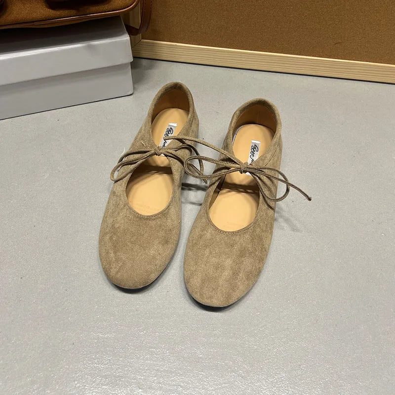 Fashion Butterfly-Knot  Women Flats With Shoes Casual Female Soft Footwear Round Toe Ladies Flats Slip On Shoes Pi-Mart