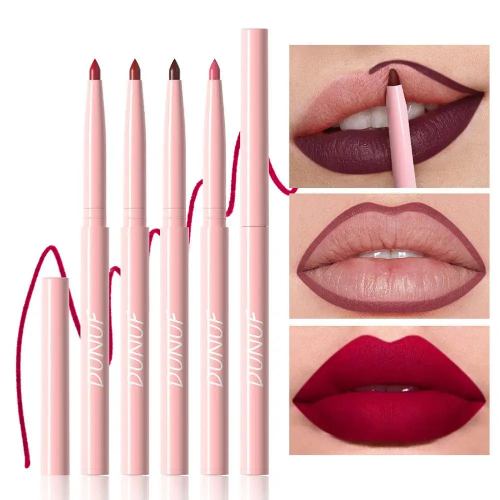 6Pcs Velvet Matte Lip Liner Pencil Set High Pigment Smooth Silky Texture Easy to Color & Define Lip Contours Daily Lip Makeup Pi-Mart