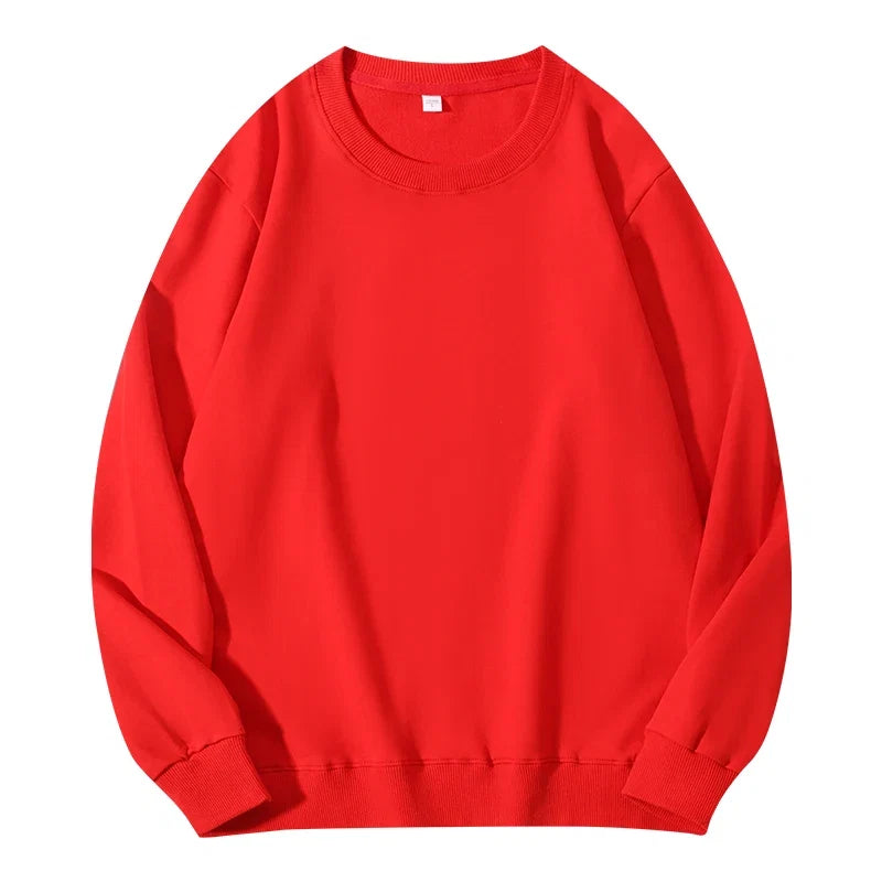 Autumn O-Neck Cotton Women's Sweatshirt Hoodies Basic Loose Casual Women Pullover Solid Sweatshirt Ladies Tops Factory Wholesale LadyShow.Store