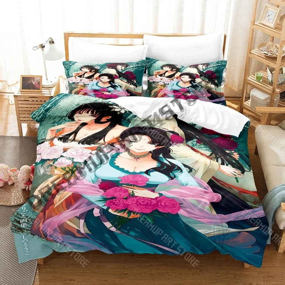 3D Print Apothecary Diaries Bedding Set Single Twin Full Queen King Size Bed Set Adult Bedroom Duvetcover Sets Anime Bed Sheet LadyShow.Store