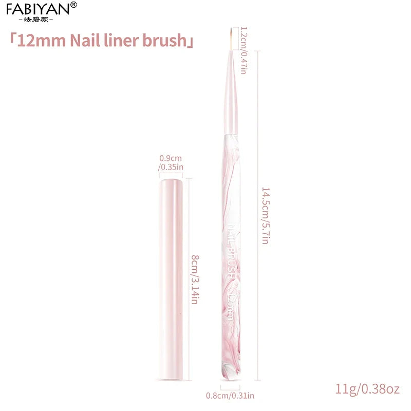 Nail Art Liner Brushes Elongated Lines Striping Drawing Painting Brushes For Manicure Beauty Salon Nails Products Manicure Tools Tri Light Beauty