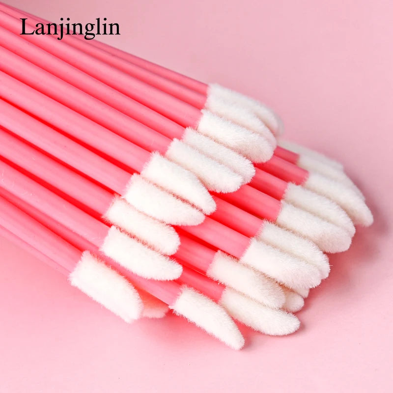 Lanjinglin 5/50 Pcs Lip Brush Reusable Makeup Brushes Lipstick Applicator Wands Eyelashes Extension Tool Beauty Accessories Pi-Mart