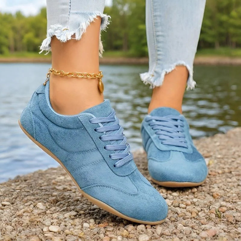 Women's Casual Flat-soled Non-slip Wear-resistant Sport Shoes Spring Autumn Round-toe Soft and Comfortable Women Single Shoes Pi-Mart