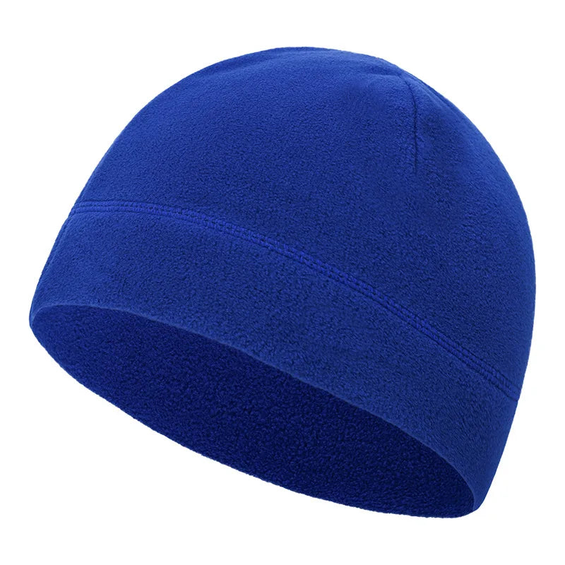 Winter Fleece Beanie Cycling Men Women Elastic Hiking Soft Thermal Commuting Ski Helmet Liner Hat Windproof Camping Cap Outdoor Pi-Mart