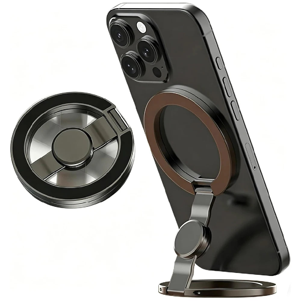 Magnetic Phone Stand 360° Rotating,3 in 1 Foldable Car & Desk Holder,Strong Magnet Grip with Fidget Spinner for OfficeTravelHome Pi-Mart