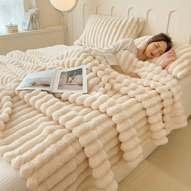 Throw Blanket Keep Warm Winter Bed Blankets Double Sided Queen Duvet Cover Camping Double Bed Cover Bedspread On The Bed Pi-Mart