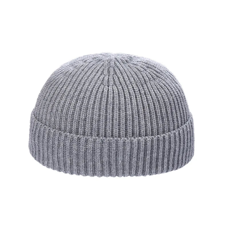 Winter Knitted Hat Warm Outdoor Sport Cold Protection Running Beanie Cap Elastic Thermal Cycling Skull Roll-up Cuffed Cap Pi-Mart
