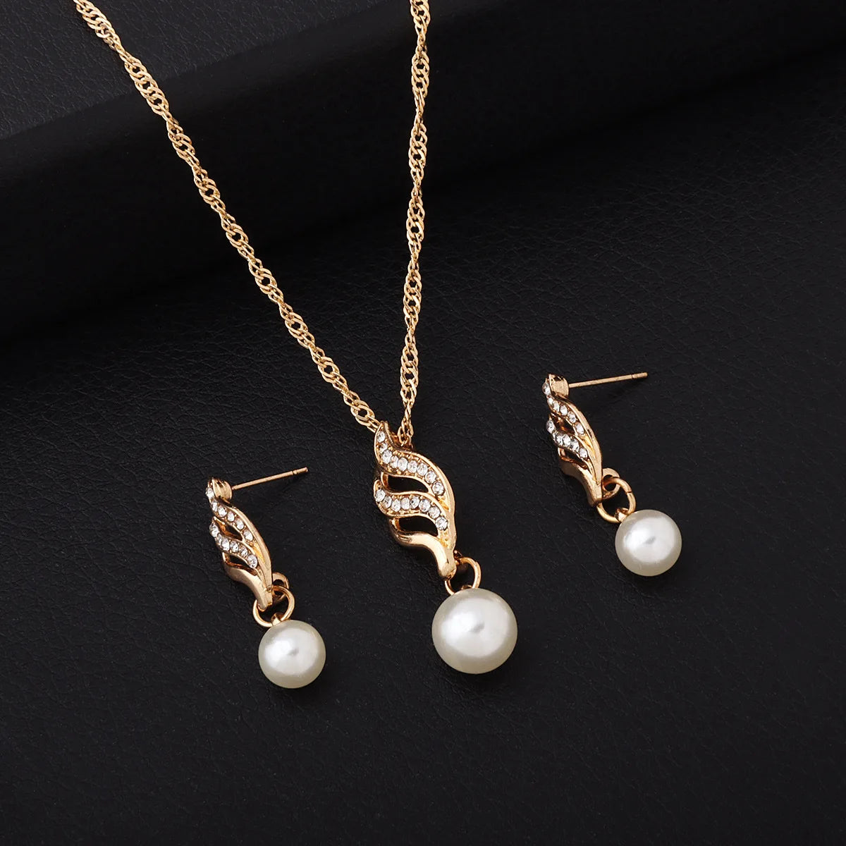 Women's Necklace Earrings Set Zircon Dangle Earrings Set Exquisite Wedding Party Jewelry Set for Anniversary Mother's Day Gift Pi-Mart