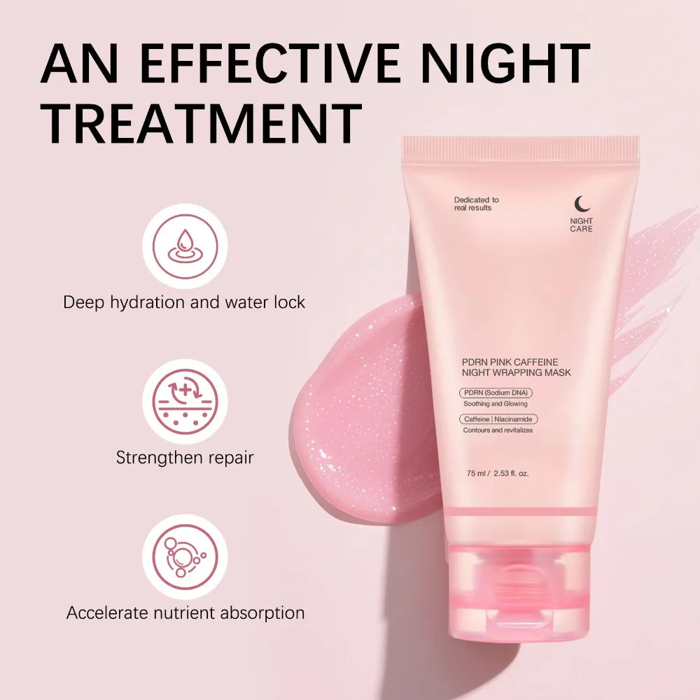 Korean Night Collagen Sleep Mask: Gently Firms, Reduces Puffiness for Refined Contours & Glass-Like Skin Pi-Mart