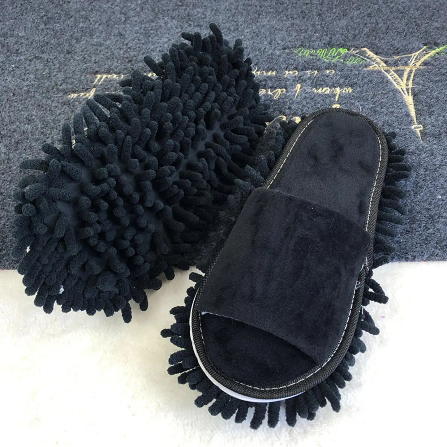 Lazy Mop Slippers Floor Dust Cleaning Slippers Shoes Clean Slippers Wipe The Floor Open-toed Lazy Wiping Slippers Mopping Shoes LadyShow.Store