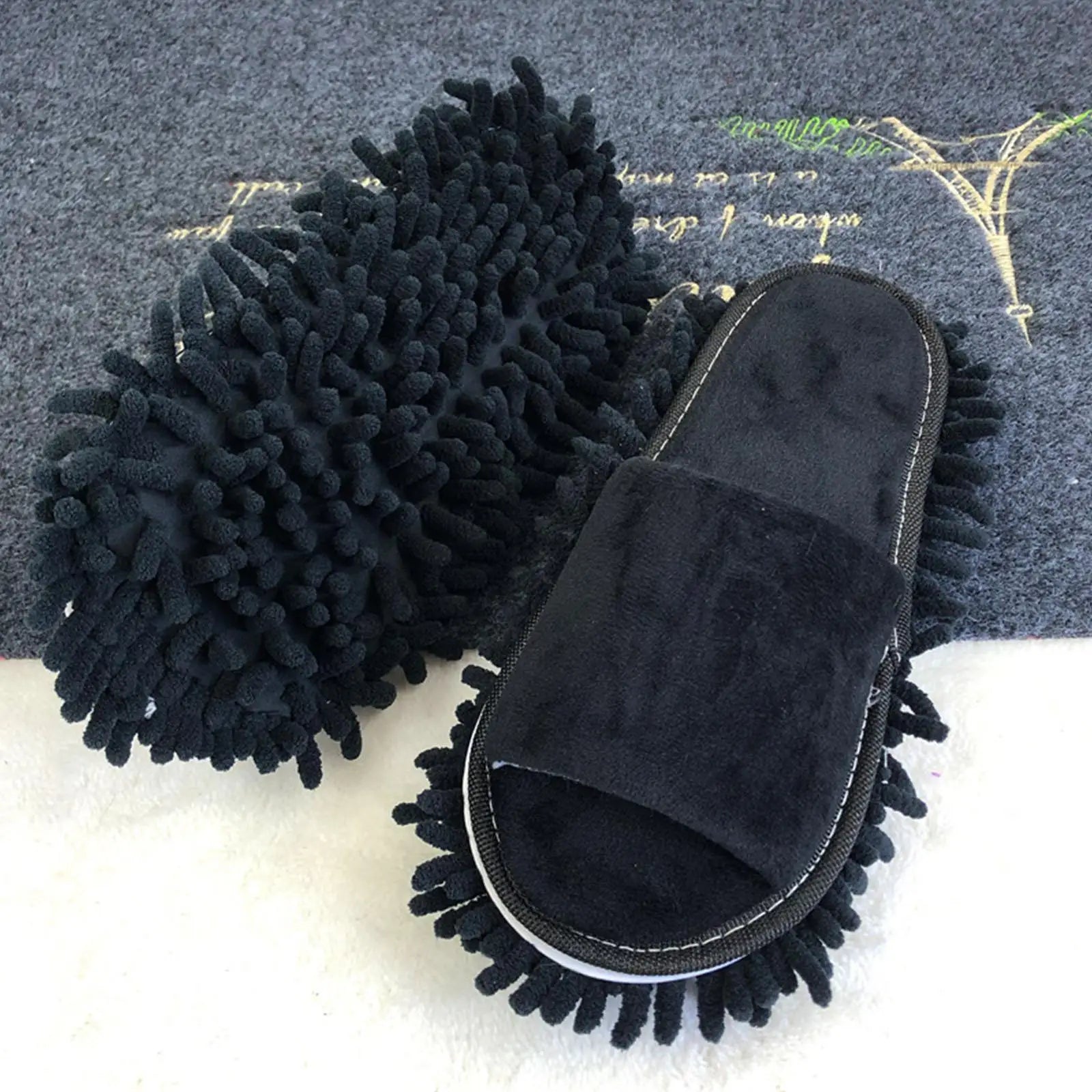 Lazy Mop Slippers Floor Dust Cleaning Slippers Shoes Clean Slippers Wipe The Floor Open-toed Lazy Wiping Slippers Mopping Shoes LadyShow.Store