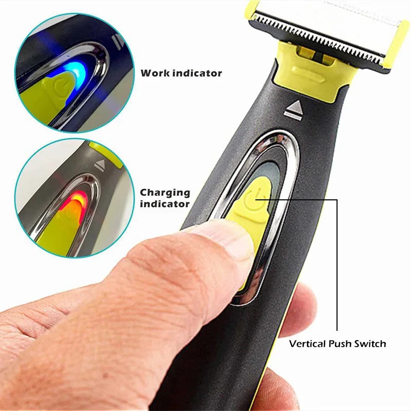MLG Electric Shaver For Men and Women Portable Full Body Trimmer USB T Shaped Blade Razor For Beard Armpit For Washable Pi-Mart