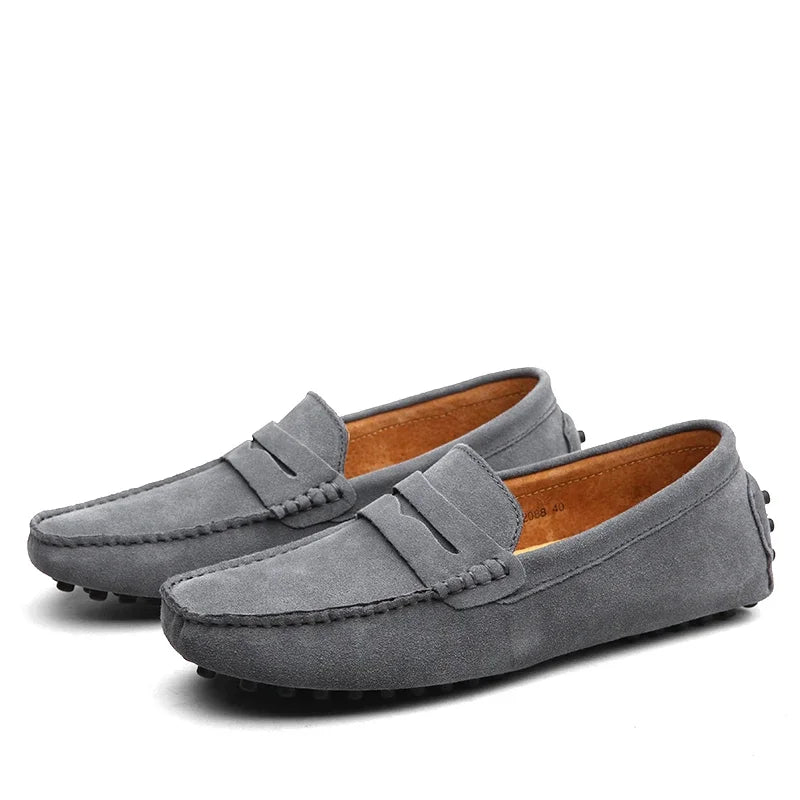 Men Casual Shoes Fashion Men Shoes Handmade Suede Genuine Leather Mens Loafers Moccasins Slip On Men's Flats Male Driving Shoes Pi-Mart