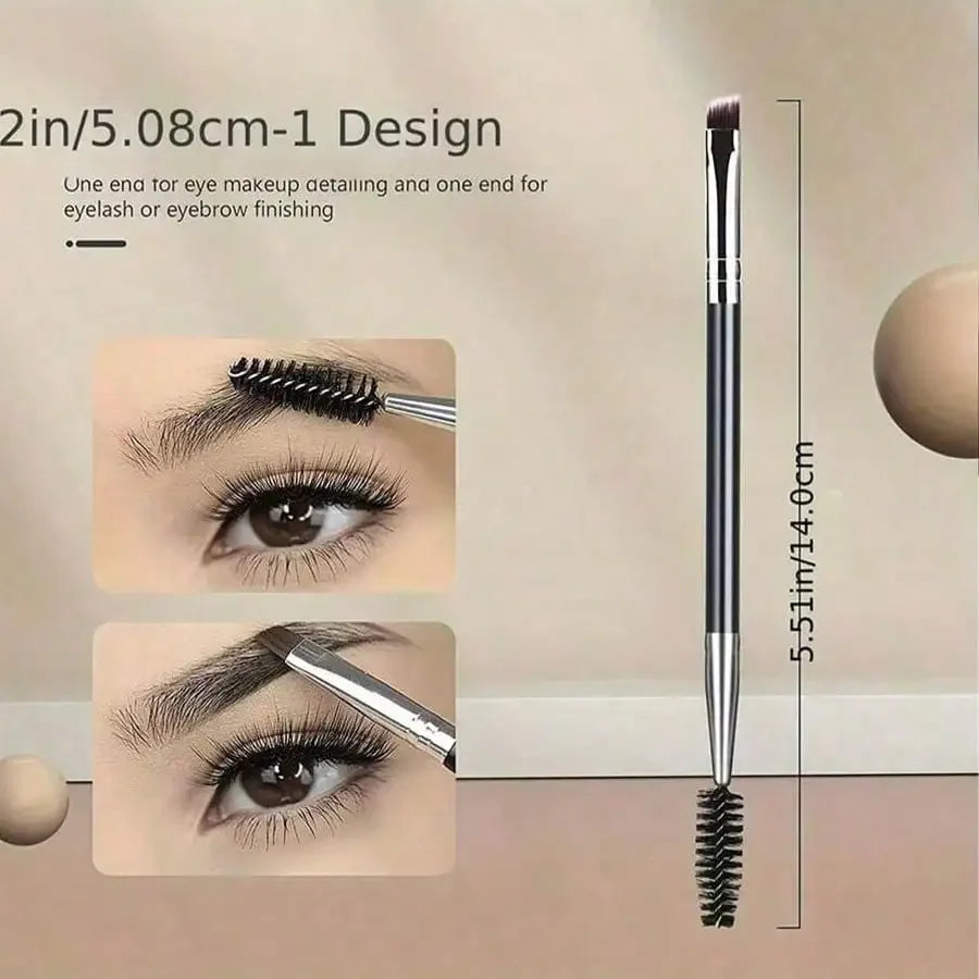 Eyebrow Brush,11-In-1 Eyelash Grooming Kit, Includes Eyelash Curler With Comb Separator, Eyelash Wand,  4 Silicone Refill Pads Tri Light Beauty