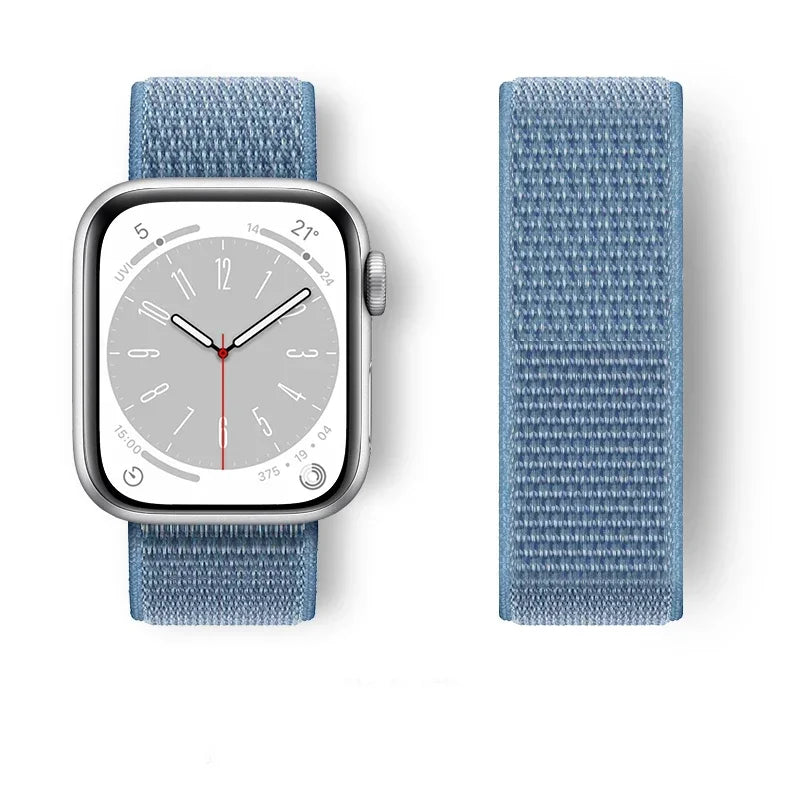 Nylon Sport loop Strap For Apple Watch Band 44mm 42/40mm 45mm  38/41mm pride Bracelet iwatch Ultra2 49mm Series 9 8 se 7 6 5 4 3 LadyShow.Store