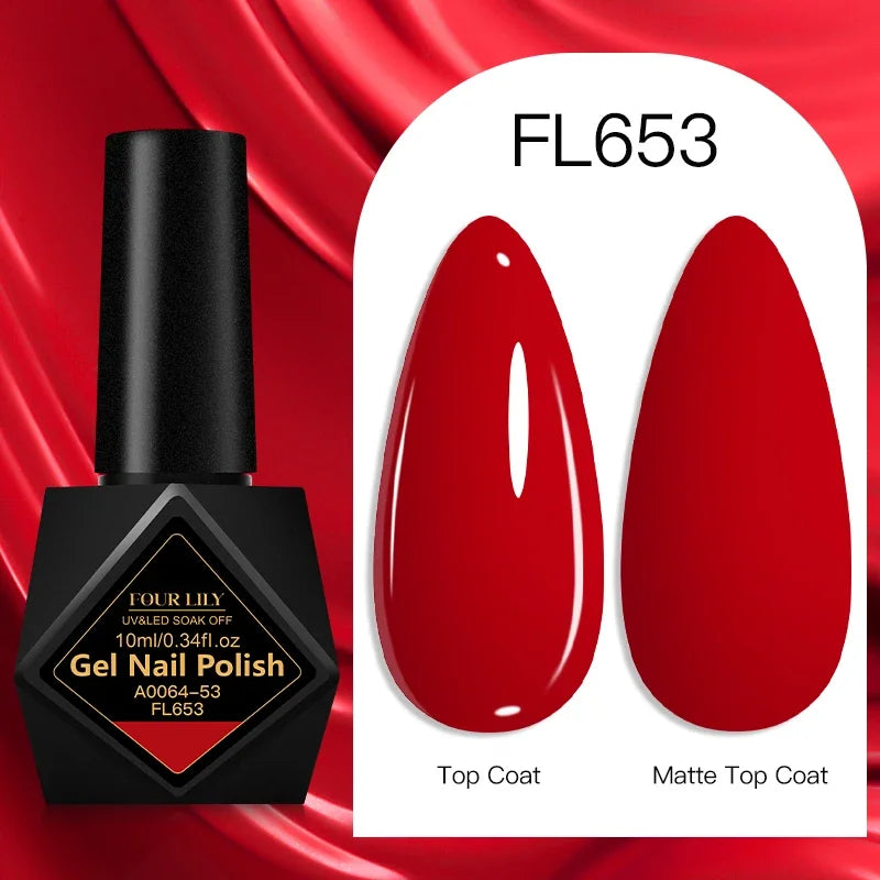 10ml Gel Nail Polish 162 Colors Nail Supplies Vernis Semi Permanent Nail Art Manicure Soak Off LED UV Gel Nail Varnishes Summer Tri Light Beauty
