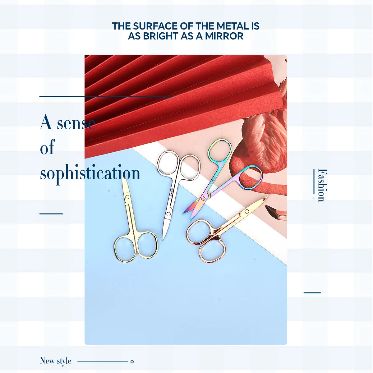 1 PCS Multi-purpose Small Beard Scissors Eyebrow Scissors Colorful Trimming Tool for Nails & Cuticle Pi-Mart