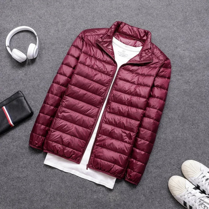 Men's Ultra Light Down Jacket 2024 New Arrivals Spring Winter Feather Ultralight Packable Casual Classic Puffer Coats Men Jacket LadyShow.Store