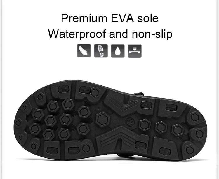 Summer Men Sandals Fashion Leisure Beach Holiday Sandals for Mens Lightweight Shoes New Outdoor Comfortable Casual Sandals Pi-Mart