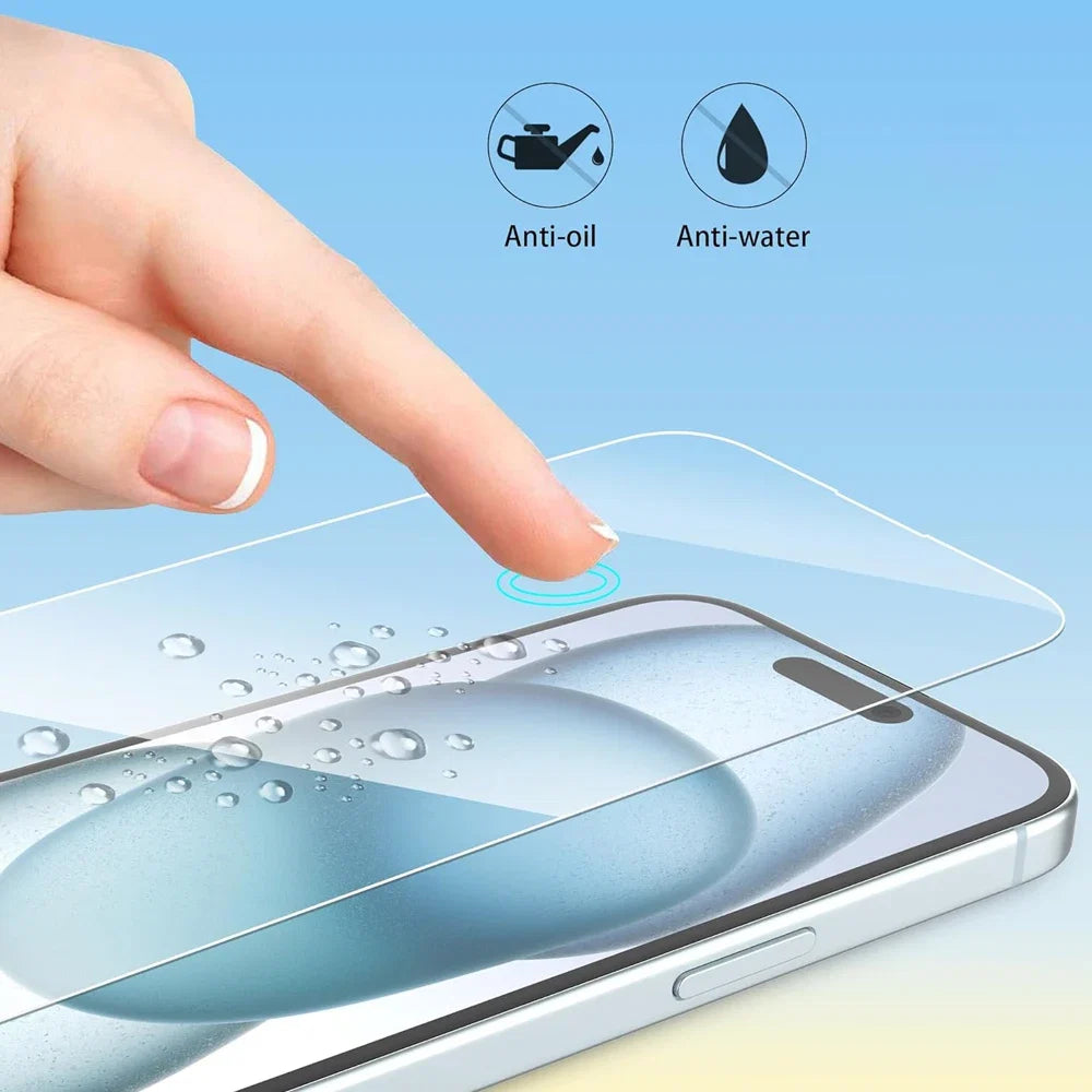 Clear Glass Film For iPhone 17 16 15 Pro Max Screen Protector For iPhone 11 12 13 14 15 Pro Tempered Glass IPhone13 Mini 16 Plus LadyShow.Store