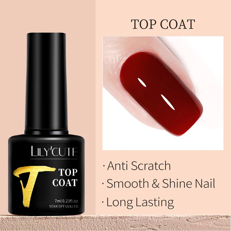 LILYCUTE 7ML Jelly Amber Gel Nail Polish Brown Crystal Translucent Dull Color Nail Art Gel Semi Permanent UV Gel Polish Varnish Tri Light Beauty