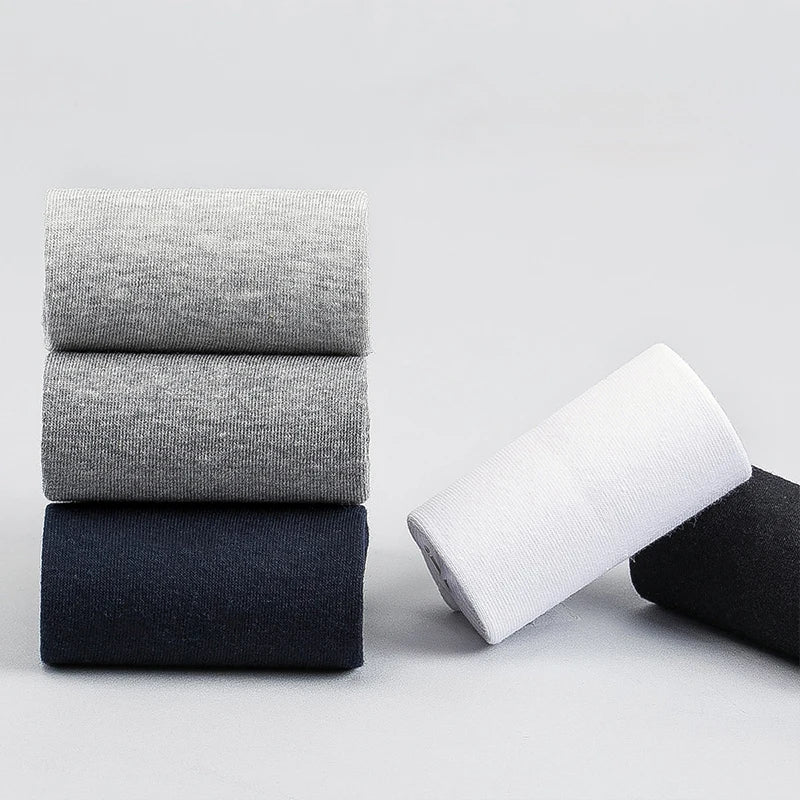 HSS 5/10 Pairs Men's Cotton Blend Socks Black Business Men Socks Soft Breathable Summer Winter for Male Socks Plus Size (6.5-14) Pi-Mart