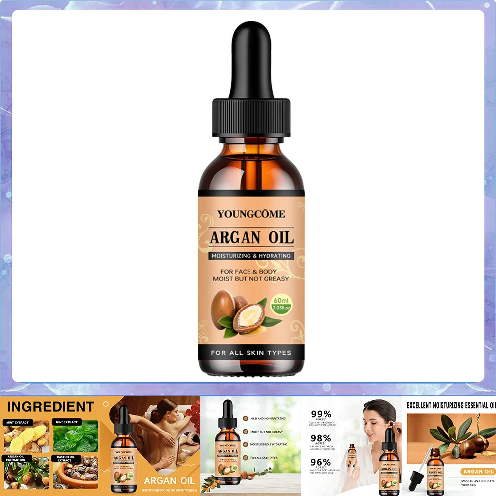 Moroccan Argan Oil Hair Serum Lightweight Hair Oil Mist For Split Ends, Frizzy Hair And Flyaways, Hair Oil Repair- Gloss Shine Pi-Mart