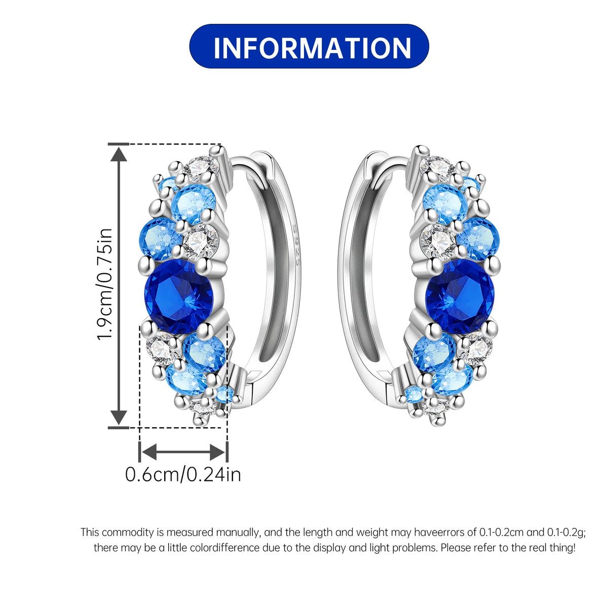 PANPOKI S925 Sterling Silver Purple Zircon Series Earrings Hoop Earrings For Women Jewelry Original Party Trendy Gifts Pi-Mart