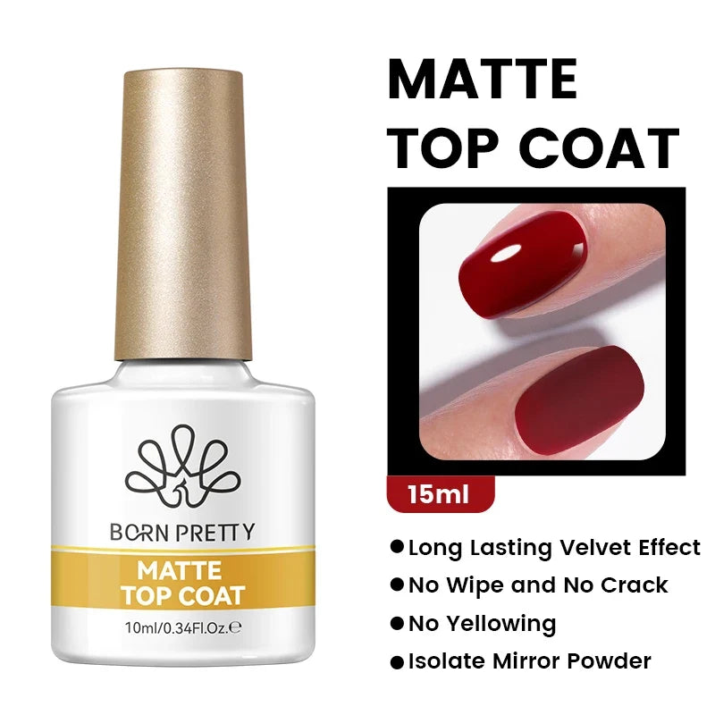 BORN PRETTY 10ml Base Gel Top Coat Rubber Gel Reinforcement Gel for Nails Tools Soak Off UV LED Nail Varnish Function Gel Tri Light Beauty
