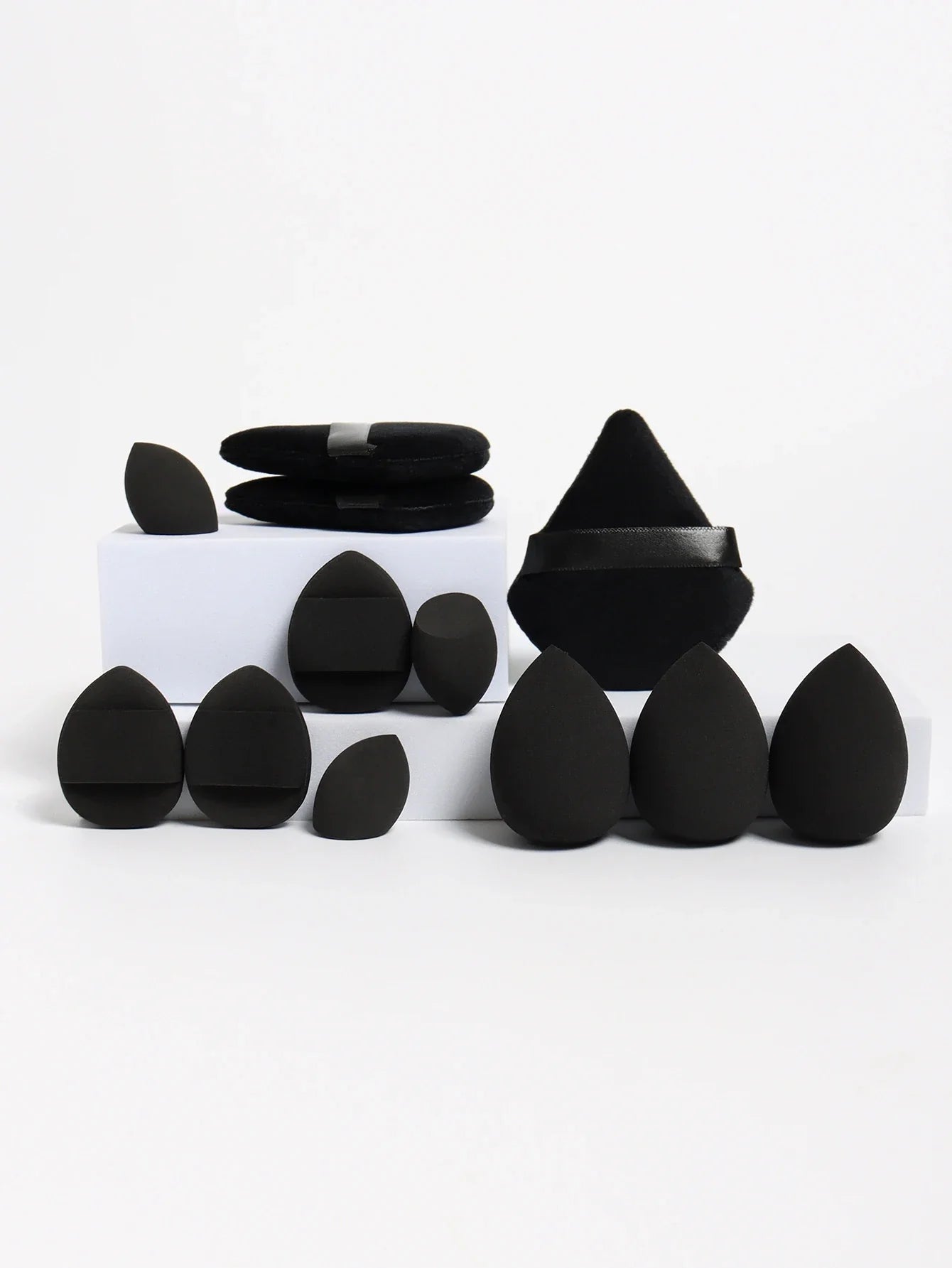 12-Piece All-Purpose Makeup Sponge Set, Made of 3 Loose Powder Puffs, 3 Mini Air Cushion Puffs, 3 Beauty Eggs and 3 Mini Beauty LadyShow.Store