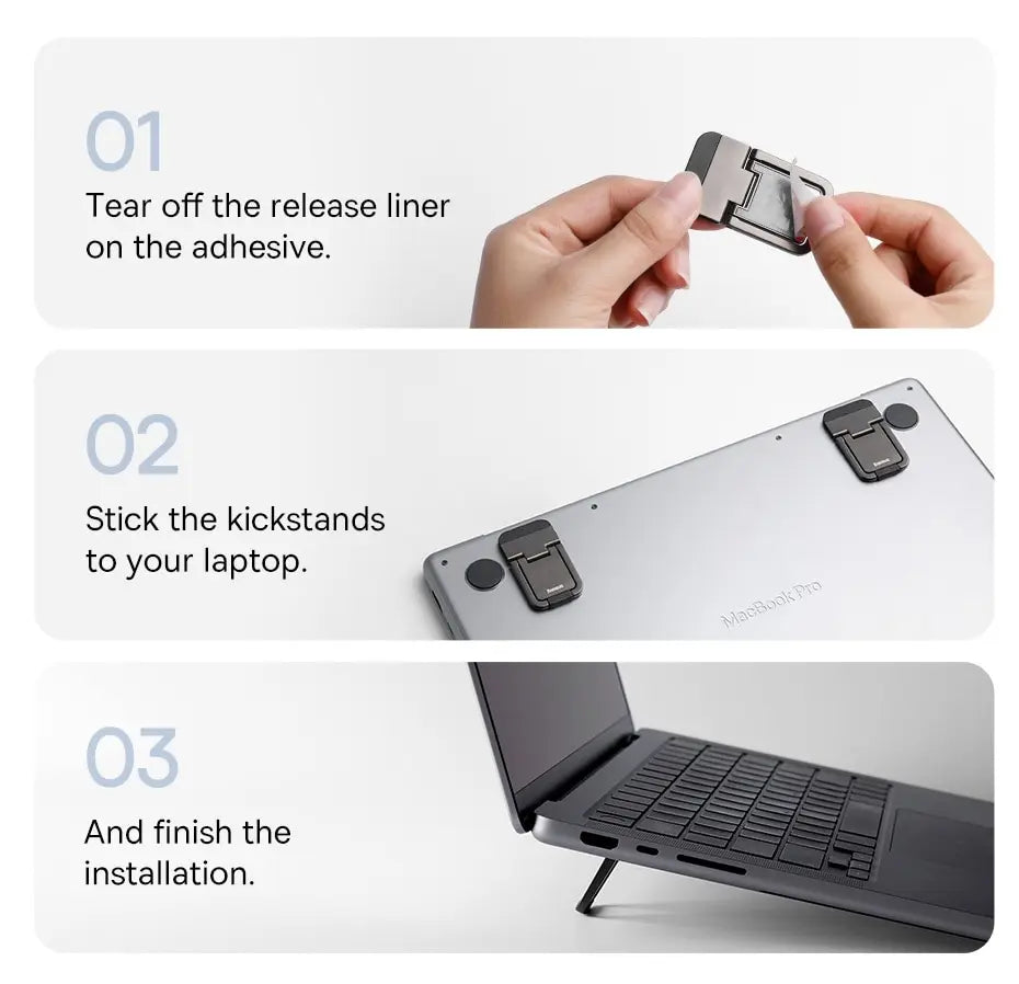 Baseus Foldable Laptop Stand Portable Notebook Support Base Holder Adjustable Riser Cooling Bracket Universal for Laptop Tablet Pi-Mart