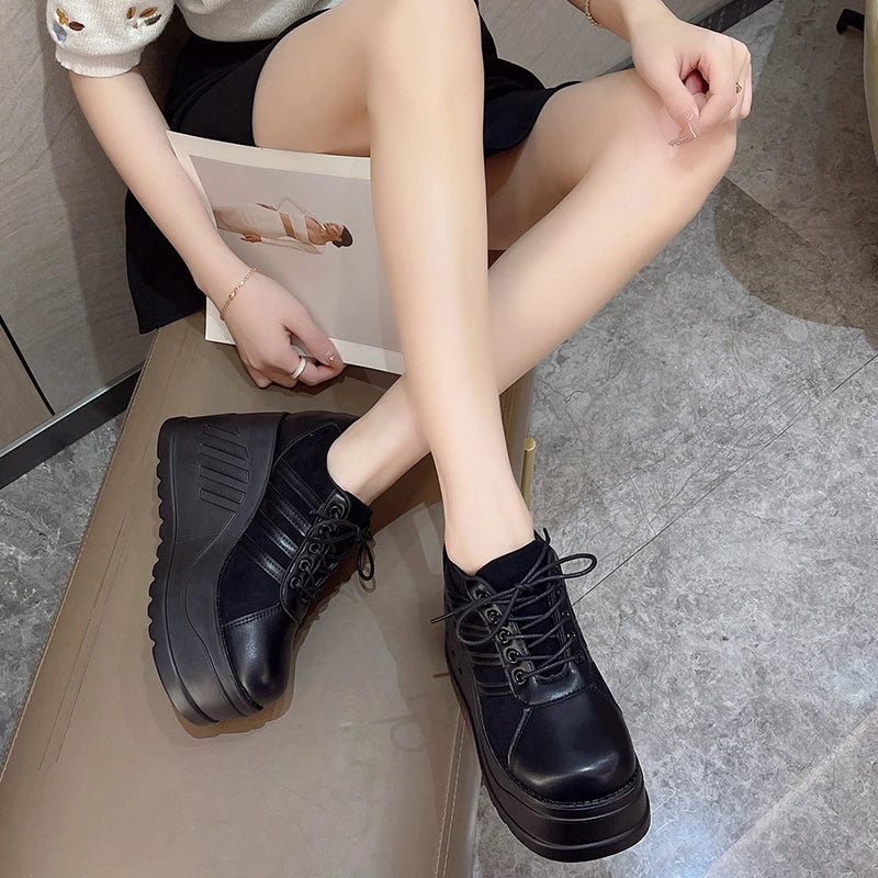 Big Size 35-43 Black Design Female Platform Fashion Cosplay Wedges High Heels Women's Pumps 2026 Street Sneaker Shoes Woman LadyShow.Store