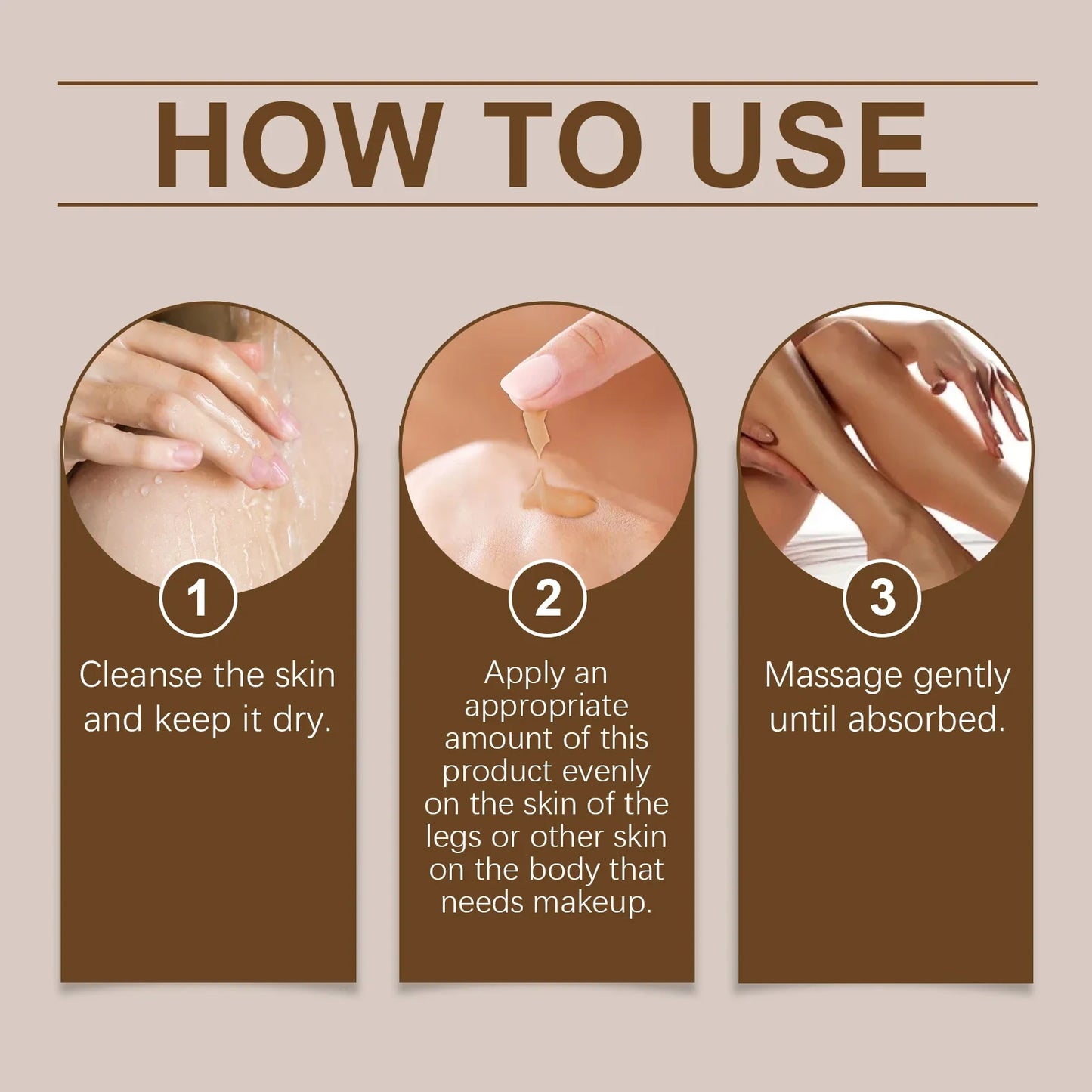 Instant Body Bronzer Foundation Makeup Cream Sun-Kissed Glow Bronzing Tint with Hyaluronic Acid Blurring Body Luminizer 100ml LadyShow.Store