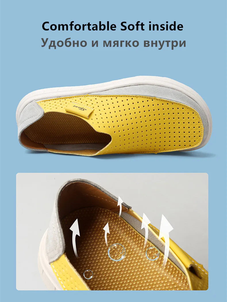 2026 New Men's Casual Shoes Fashion Comfortable Men's Shoes High Quality Leather Men Driving Shoes Handmade Flat Shoes Size 46 Pi-Mart