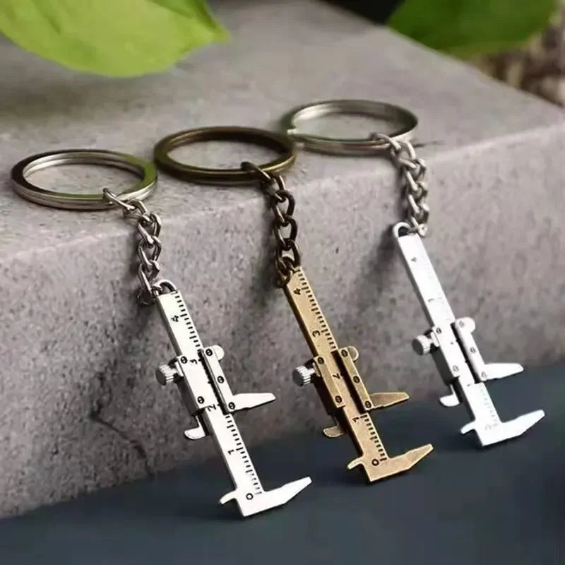 Mini vernier caliper bolso chaveiro ornamentos pequeno 3d móvel precisão medida ferramenta acessórios slider régua liga Pi-Mart