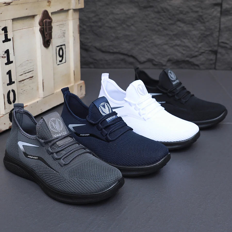 Men Comfort Knitted Loafer Sneakers 2026 New Arrival, Breathable Air Knit Upper Slip On Shoes Pi-Mart