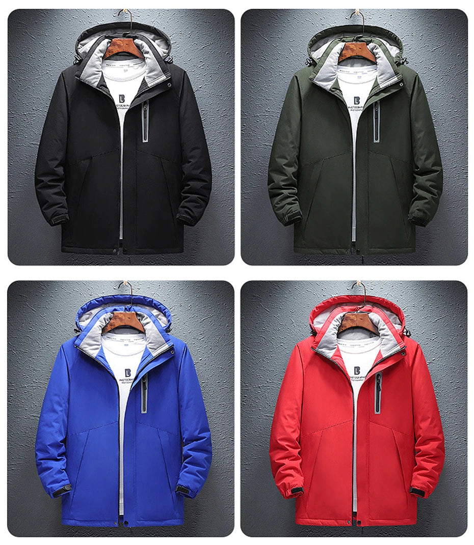 Heating Jackets Men Winter Warm Heated Windbreaker 8 Zones Electric Heated Coat Waterproof Coat Plus Size 5XL Outerwear Male Pi-Mart